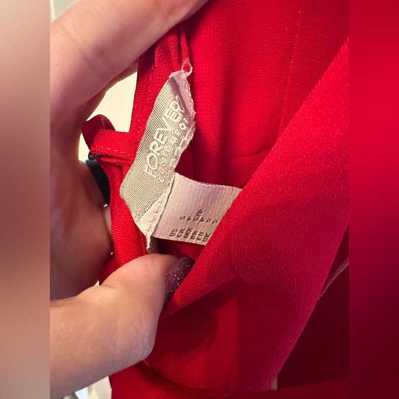 Forever 21 Contemporary Red Halter Slip Dress  Small - Picture 3 of 3